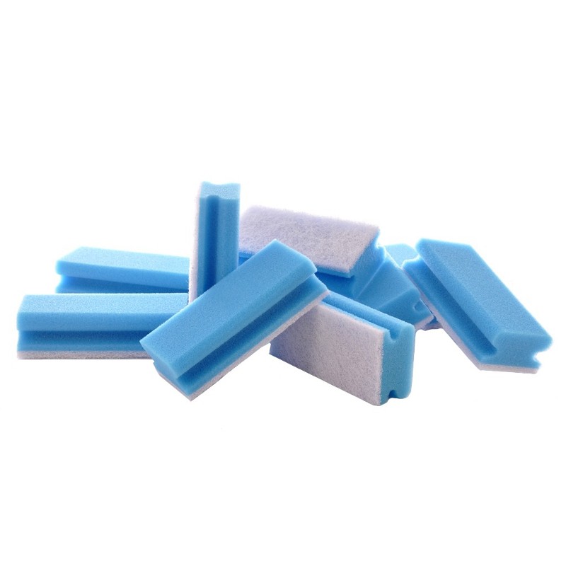 Putzschwamm Gabi Schwamm blau- Putzvlies weiß, 140 x 70 mm