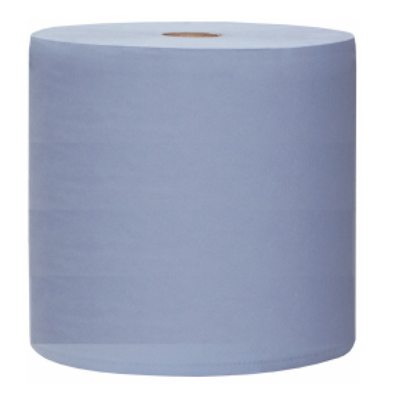 Putzpapier blau zweilagig, 2 Rollen a 500 Blatt