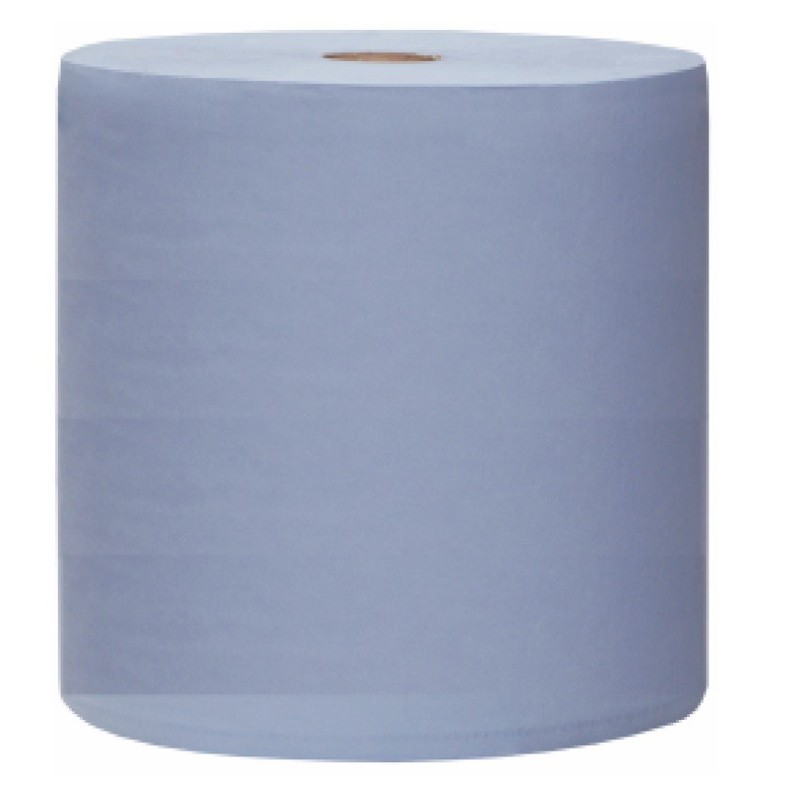 Putzpapier blau zweilagig, 2 Rollen a 1000 Blatt