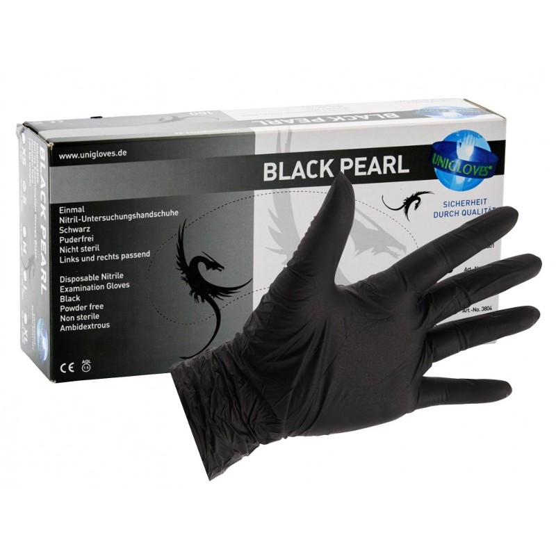 BINGOLD Nitril 35 BLACK Einmalhandschuhe S 100 Stück – Bild 3