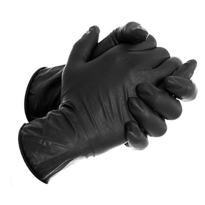 BINGOLD Nitril 35 BLACK Einmalhandschuhe S 100 Stück – Bild 2